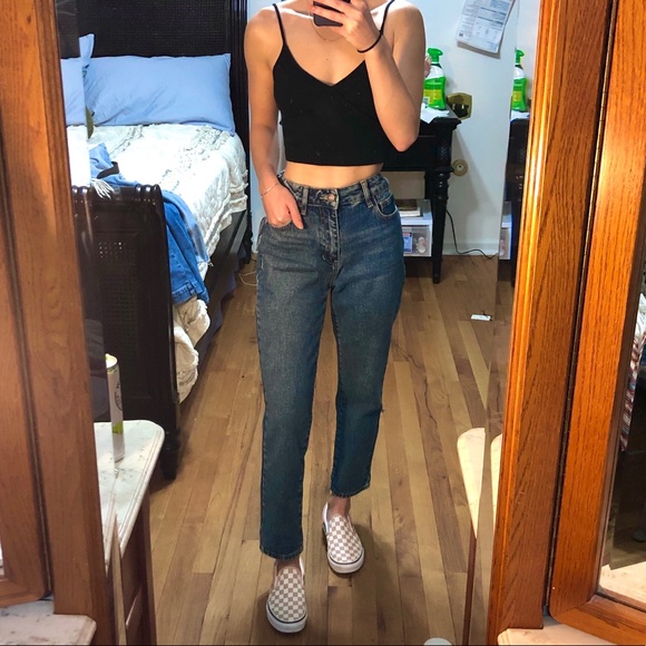 mom jeans short length
